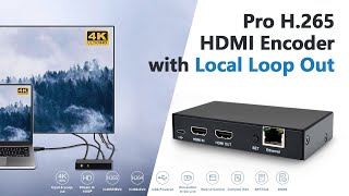 DDMALL Live Streaming Encoder, 4K60Hz HDMI Input, Real Time 4K Local Loopout HDMI Encoder