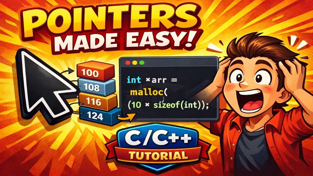Pointers & Dynamic Memory as Arrays in C/C++ | Step‑by‑Step Tutorial ...
