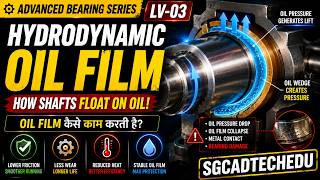 HND|LV-03 |Hydrodynamic Oil Film Explained #hydrodynamiclubrication#oilfilm#engine lubrication#cadd