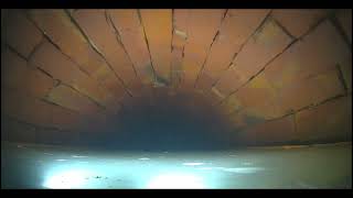 Inspecting a brick-built culvert using an underwater drone