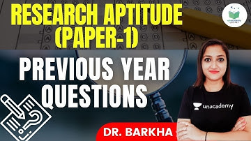 NTA UGC NET 2021 | Research Aptitude by Dr. Barkha | Previous Year Questions