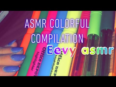 ASMR: The most colorful tapping items in my office