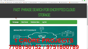 Fast Phrase Search For Encrypted Cloud Storage - 1Crore Projects
