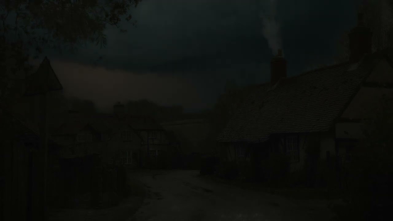 Night Thunder Shower | Deep Thunder & Rain Falling on Wet Ground | Calm Before the Storm