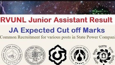 RVUNL JUNIOR ASSISTANT /COMMERCIAL ASSISTANT CUT OFF 2021RVUNL ASSISTANT TYPING DATE, RESULT DATE