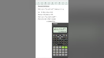 Fastest way to calculate probabilities for Binomial distribution by using fx-570/991ES, fx-570VN