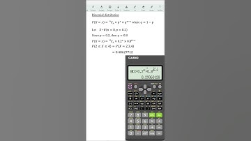 Fastest way to calculate probabilities for Binomial distribution by using fx-570/991ES, fx-570VN