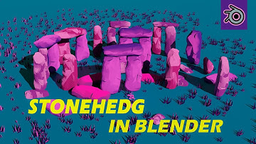 Stonehenge in Blender. Blender tutorial for beginners. Blender 2.8