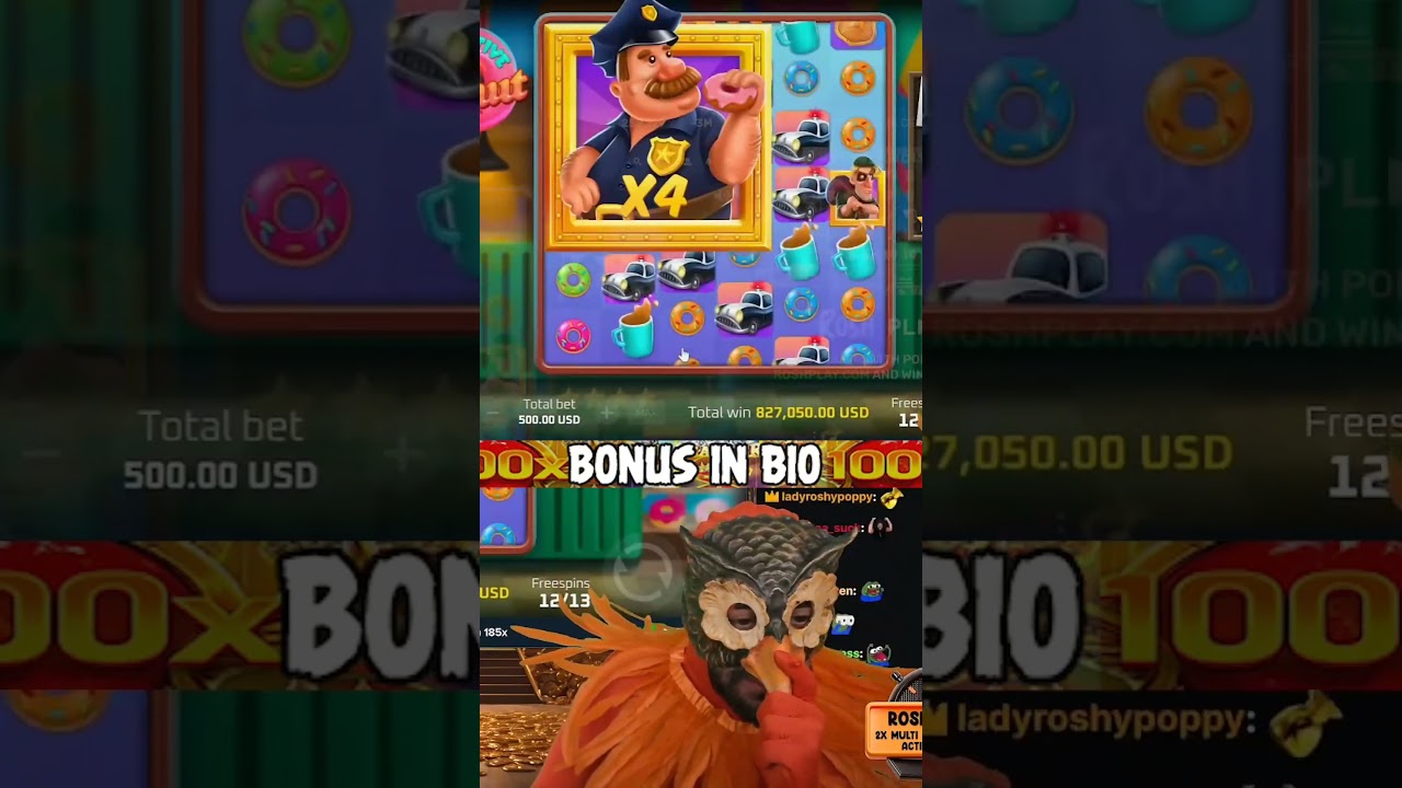 Big Win on the Detective Donut Slot Game! | Roshtein's Crazy Outfit | Stake Casino