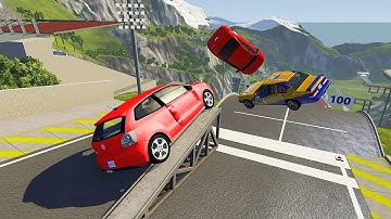 High Speed Flip Ramp Crashes (Crash Test) #2 - BeamNG Drive Insane Flip Ramp Jumps (Car Jump Arena)