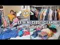 ENTIRE CLOSET CLEANOUT 2020 | GETTING RID OF HALF MY CLOTHES! | CLEANING & ORGANIZING MOTIVATION