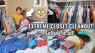 ENTIRE CLOSET CLEANOUT 2020 | GETTING RID OF HALF MY CLOTHES! | CLEANING & ORGANIZING MOTIVATION