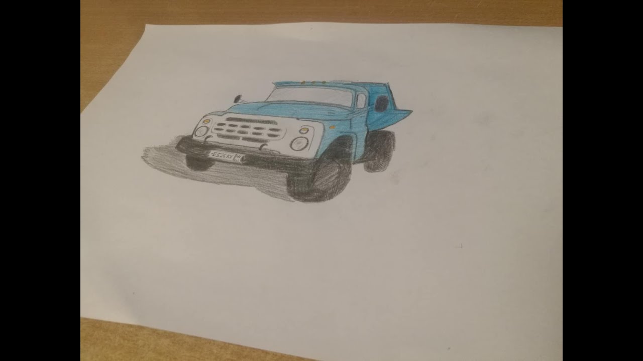 Как нарисовать зил 130 гуашью