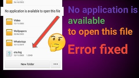 No application is available to open this file // Error fixed // Dinesh Kumawat