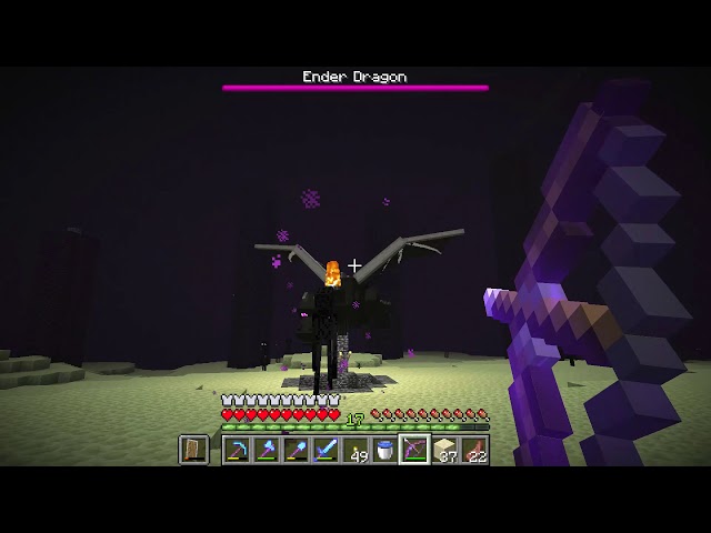 Fighting The Ender Dragon In Minecraft 1.0