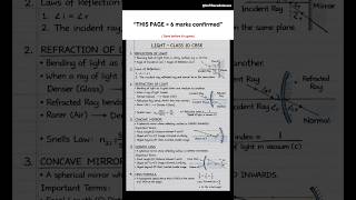 🚨 THIS PAGE = 6 MARKS CONFIRMED | LIGHT CLASS 10 CBSE 😱 #shorts #unfilteredclasses