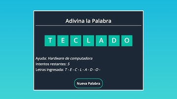 Juego de Adivinar la Palabra (HTML - CSS - JS)