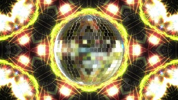 Disco Ball Rotation Loop Animation. 3d Render