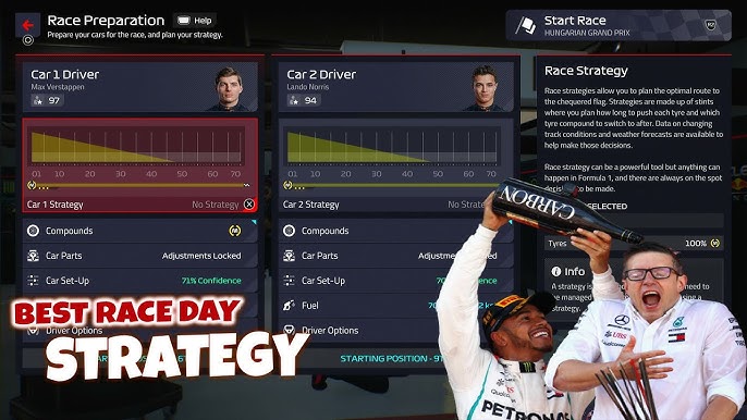 My first 100% optimal setup for both drivers (Miami Gardens) : r/F1Manager