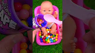 Satysfing Video Mixing Rainbow Candy In Bathtub And Asmr Slime