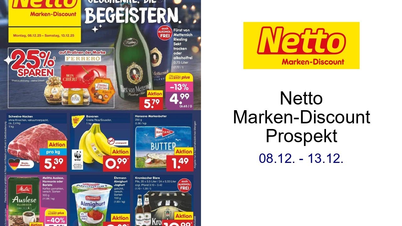 Netto Marken-Discount Prospekt   08.12. - 13.12.