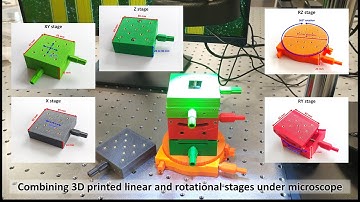 Demonstration of 3D printed translation and rotation stages