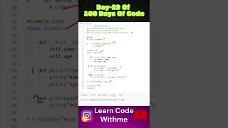 Instance Methods vs Class Methods | Day 29 of 100 Days of Code #python