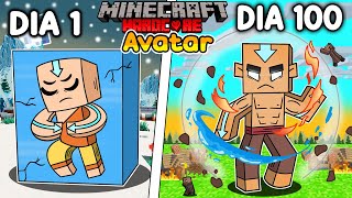 🌪️Sobreviví 100 DÍAS siendo el AVATAR en Minecraft HARDCORE!