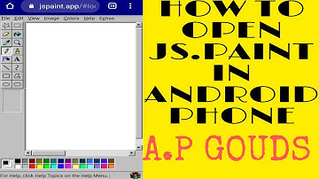 HOW TO OPEN JS PAINT IN YOUR MOBILE PHONE ||#A.P GOUDS