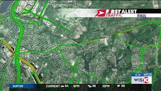 FIRST ALERT TRAFFIC: Area of Leesburg Road closed due to damaged natural gas line