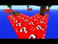 Minecraft 1v1v1v1 RED LUCKY BLOCK SKY BLOCK WARRIORS! (Minecraft Mods)