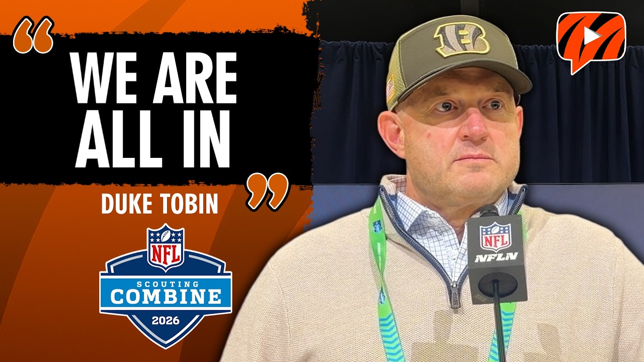Duke Tobin on Bengals' Offseason Approach, Trey Hendrickson's Future and More at 2026 NFL Combine