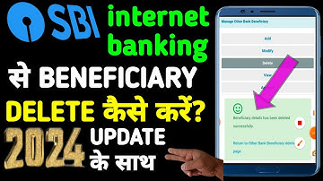 sbi internet banking se beneficiary dellet kaise karen | How to delete beneficiary from net banking