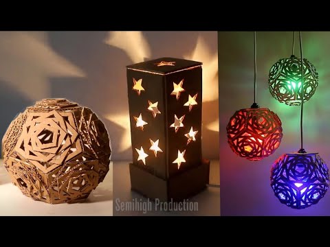 5 cool Recycling cardboard craft step by step | Room Decor Craft