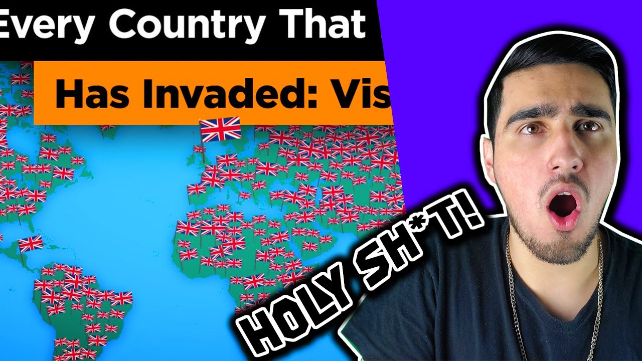 Hispanic guy reacts to Every Country England has Invaded: Visualized || AMAZING