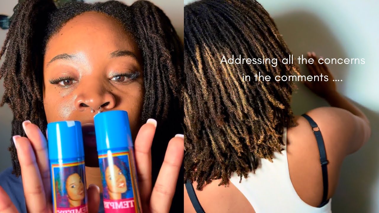 Jerome Russell Temporary Hair Spray Detailed Review: Trying two different colors on Locs