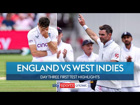 Jimmy Anderson signs off with a win! | England vs West Indies | Day Three First Test Highlights