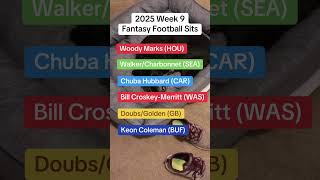 2025 Week 9 Fantasy Football Sits of the Week