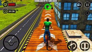Rooftop Bicycle Stunt Rider 3D Android Gameplay 2017 screenshot 3