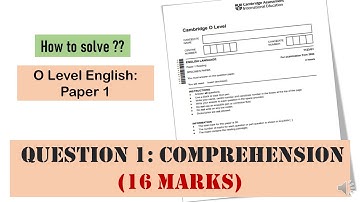 English O Levels/New Syllabus Paper 1 Q1