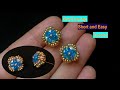 🍀Blooming Flower  Stud Earring // Beaded Stud Earring // How to make //Tutorial 16