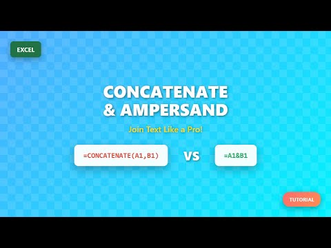 Excel Text Magic: CONCATENATE Function vs. Ampersand (&) - Easy Tutorial!