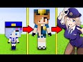 LIFE CYCLE GIRL POLICE VS JELLY BEAR AND PRO IN MINECRAFT! THE EVOLUTION OF MINECRAFT