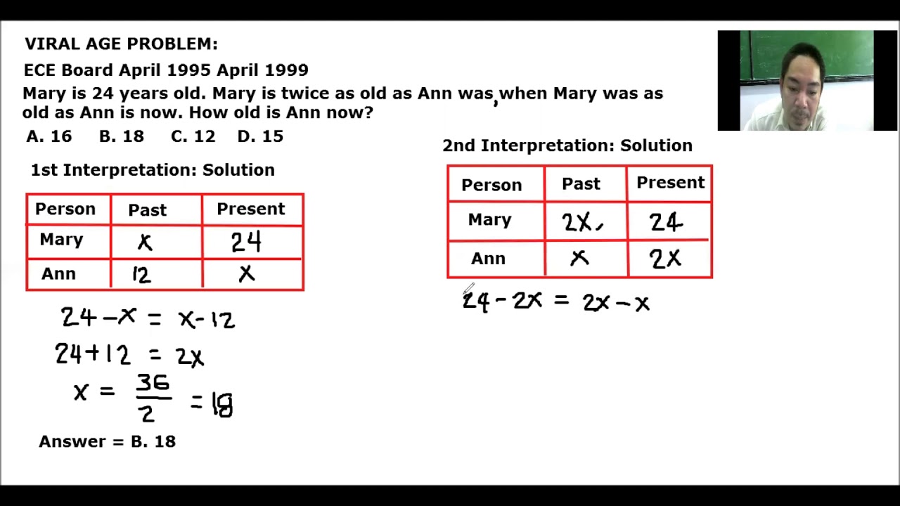 Viral Age Problem Mary And Ann Youtube