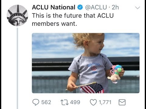 ACLU tweets white baby picture...leftist lost their lunch - YouTube