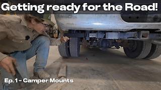Installing camper mounts for our Home on Wheels! - Shop VLog