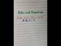 Ratio and proportion 🖊️ #mathtricks#learnmath #youtubeshorts#maths #mathstricks#education