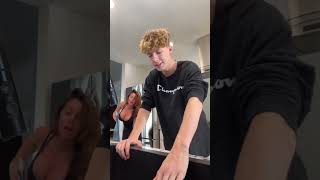 Swearing in front of mom #funny #prank #fyp #parents #funnyvideos