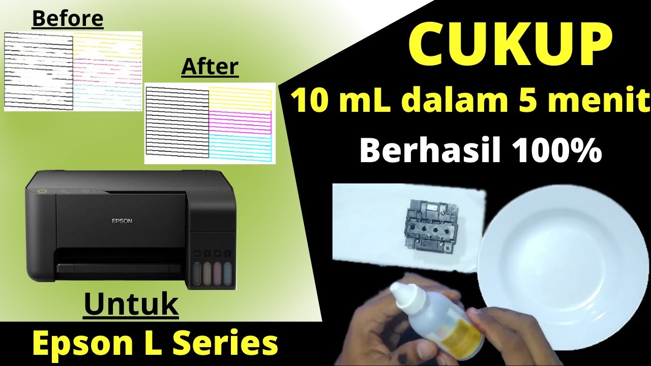 cara cleaning head printer || epson L Series L3110, L210, L120 dll