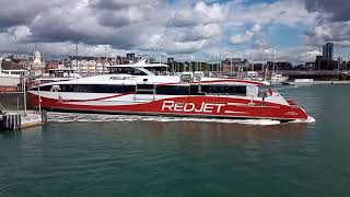 HSC Red Jet 7 Departs Southampton, 27th September 2021